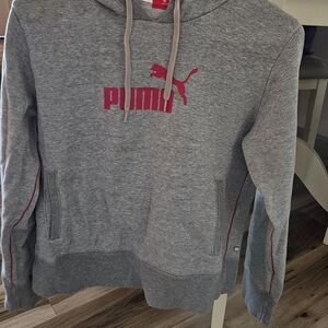PUMA Men's Gray Hoodie Sweater